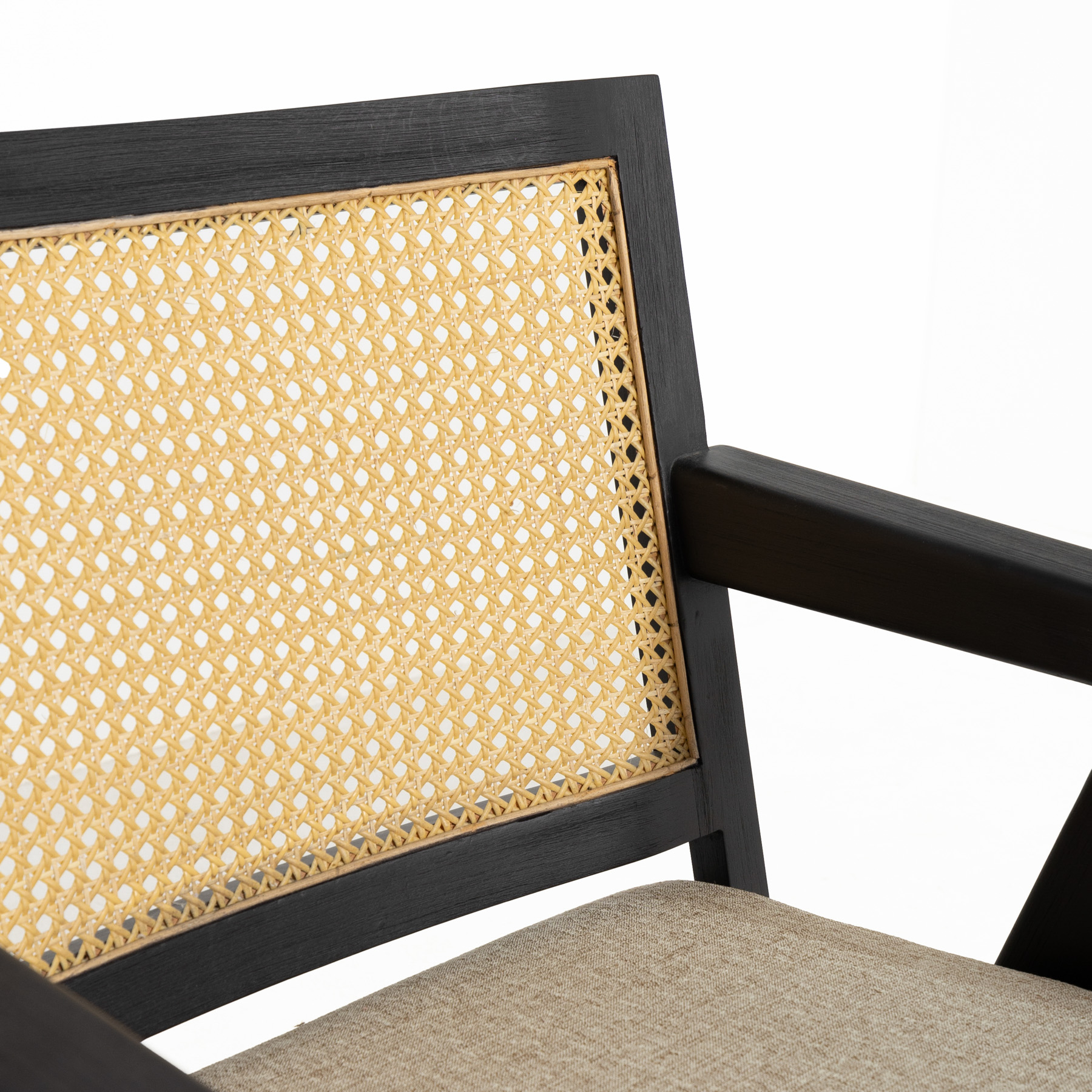 Kelly Cane Upholstered Armchair - Image 3