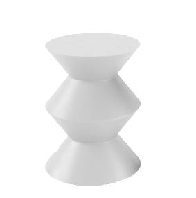 Cora Zigzag Side Table – Modern Fiberglass Accent Piece - Image 6