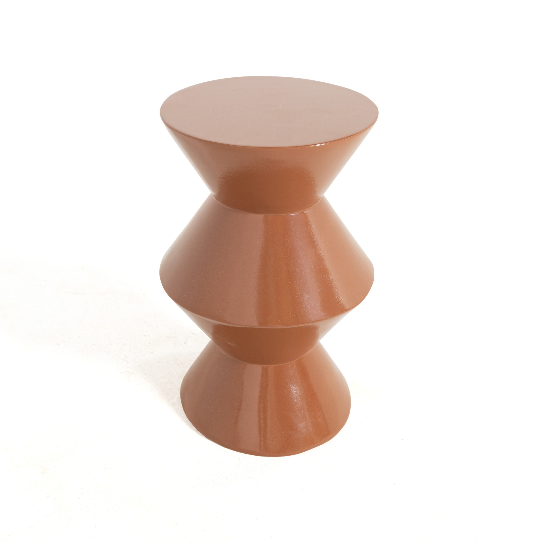 Cora Zigzag Side Table – Modern Fiberglass Accent Piece - Image 5