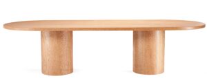 Joel Oak Wood Oval Dining Table