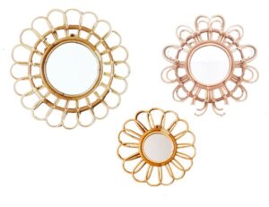 Imbali Gold Decorative Mirrors - Set of 3